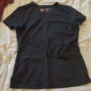Urbane Black Scrub Top